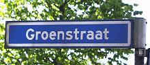 Straatnaambordje Groenstraat in Waubach-Landgraaf 