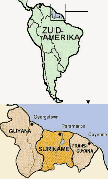 landkaart Zuid-Amerika